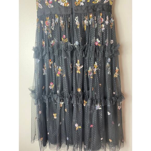 NWT NEEDLE & THREAD DRESS 2 BLACK MILKMAID WITCHY EDGY WHIMSIGOTH EVENT COCKTAIL - Picture 13 of 16